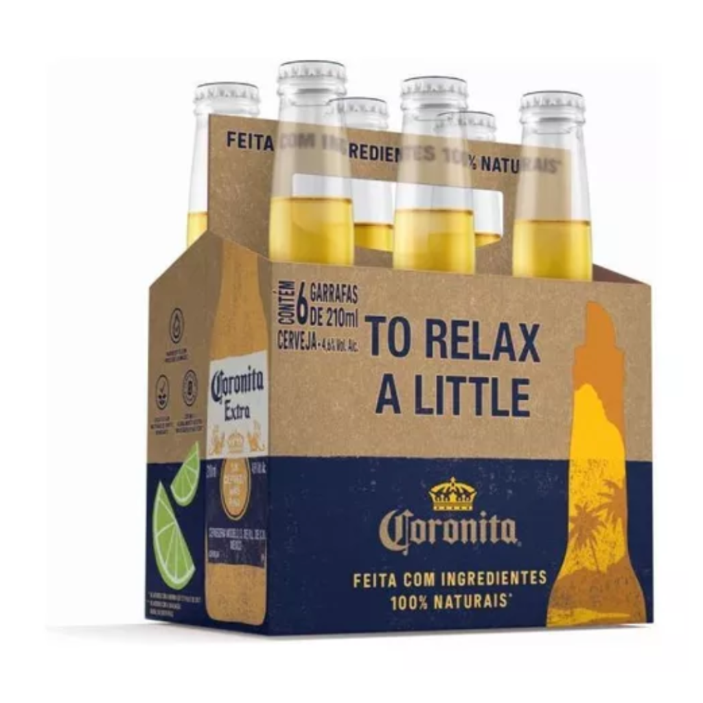 Cerveja Coronita Extra American Lagerloira 210ml 6 u