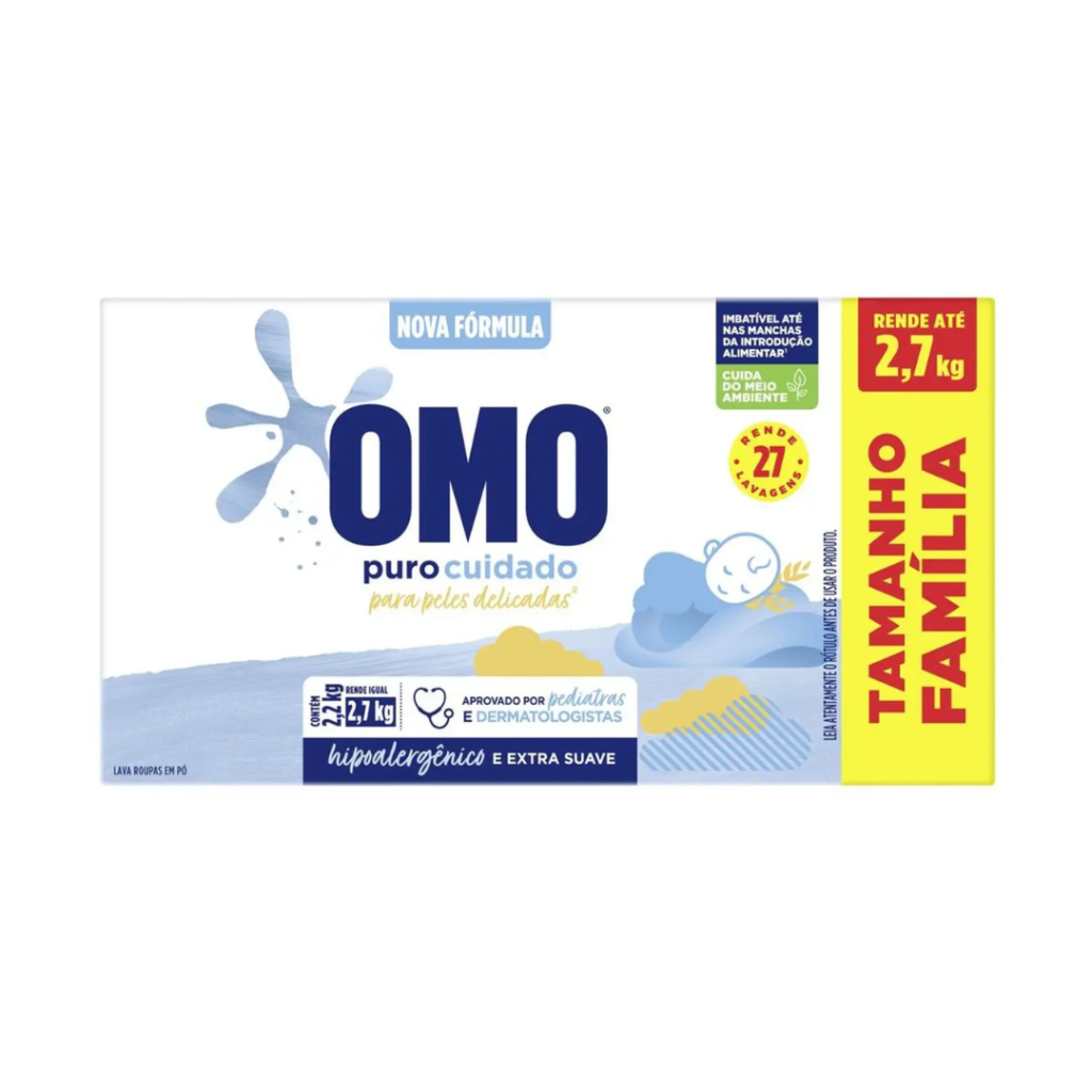 Sabão em Pó Omo Puro Cuidado 2,2Kg