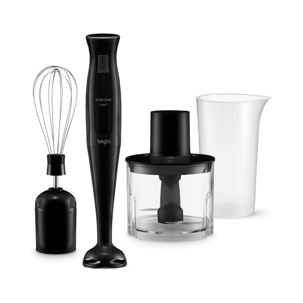 Mixer Vertical Turbo Chef Elgin 3 em 1 200W Preto 220v