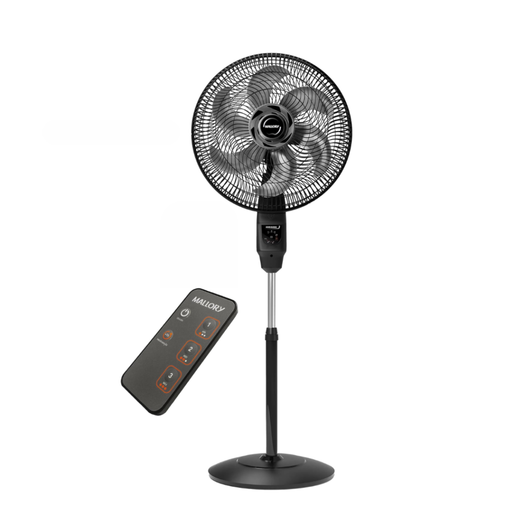 Ventilador de Coluna Mallory Chronos 126W,  Com Controle Remoto, PR – GR - 220V