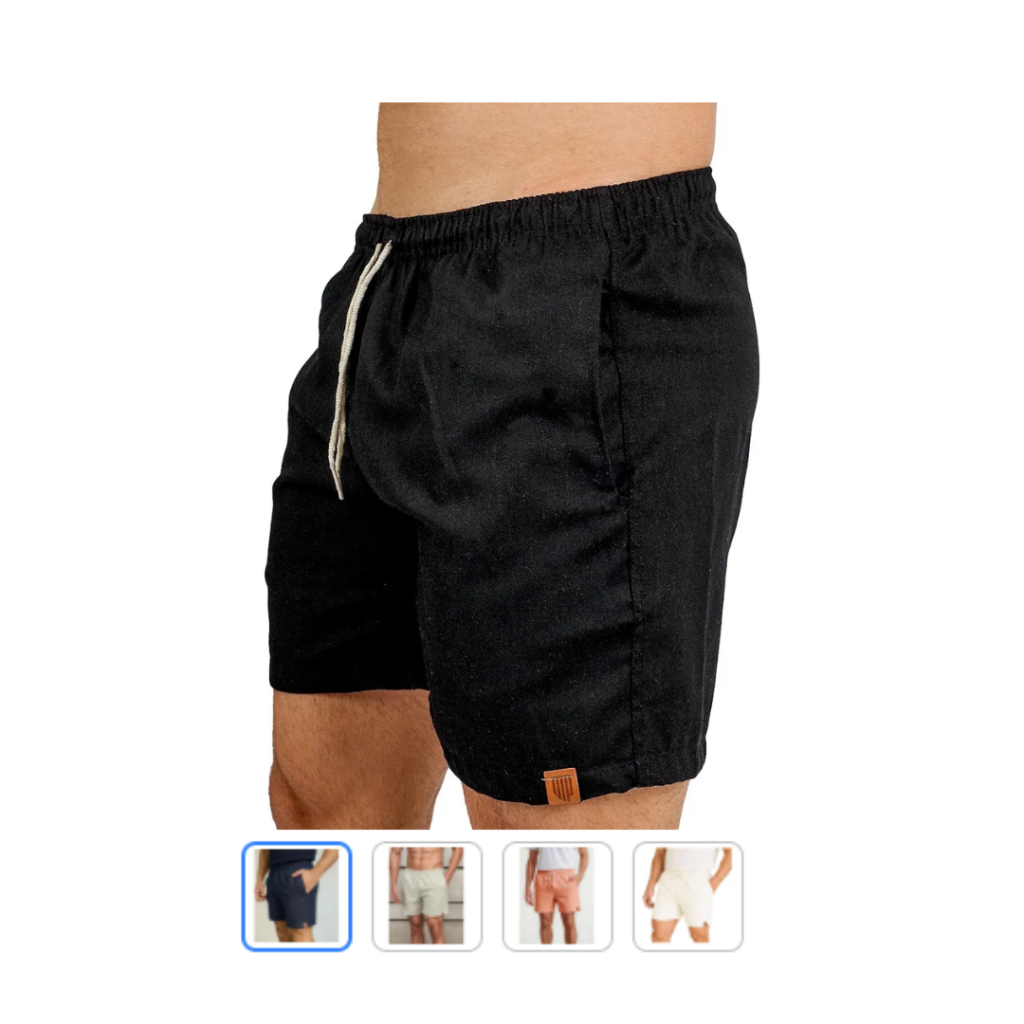 Short Linho Mauricinho Premium Masculino