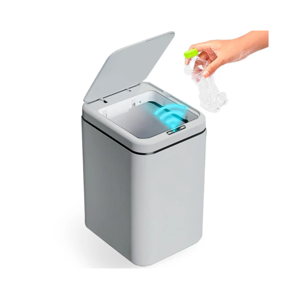 Lixeira Inteligente 16 Litros Com Sensor Automático Abre E Fecha Banheiro Cozinha A Pilha Estocasa