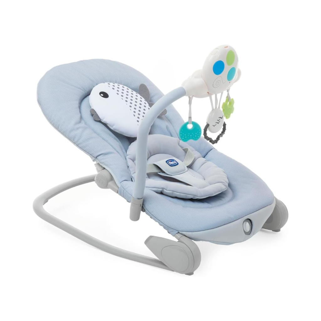 Rede de bebé evolutiva de 0 meses a 18 kg, baloiço bebé com função de cadeira, encosto recarregável, fecho compacto, vibração, luzes e som