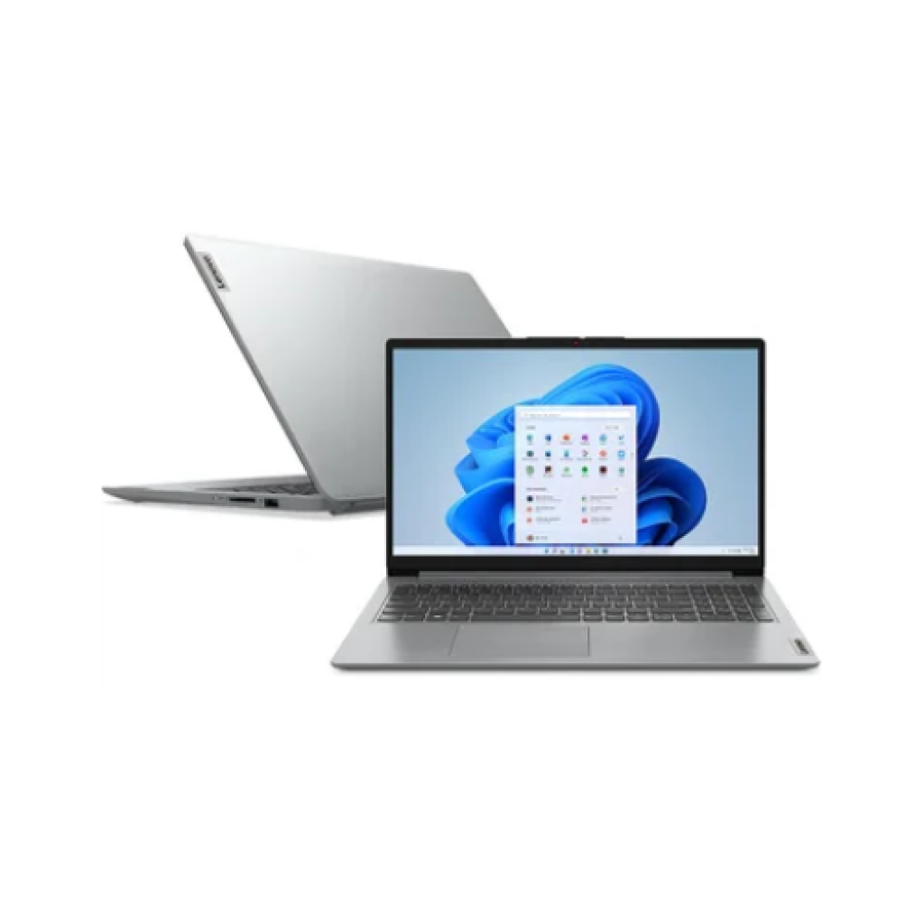 Notebook Lenovo Ideapad 1, Ryzen 5 7520U, 8GB RAM, SSD 512GB, Tela 15.6", Windows 11, Cinza