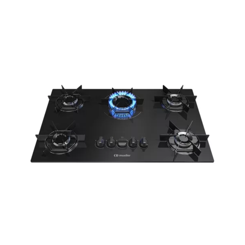 Fogão Cooktop 5 Bocas Queimador Ultra Chama Mcg5bb Bivolt Cor Preto