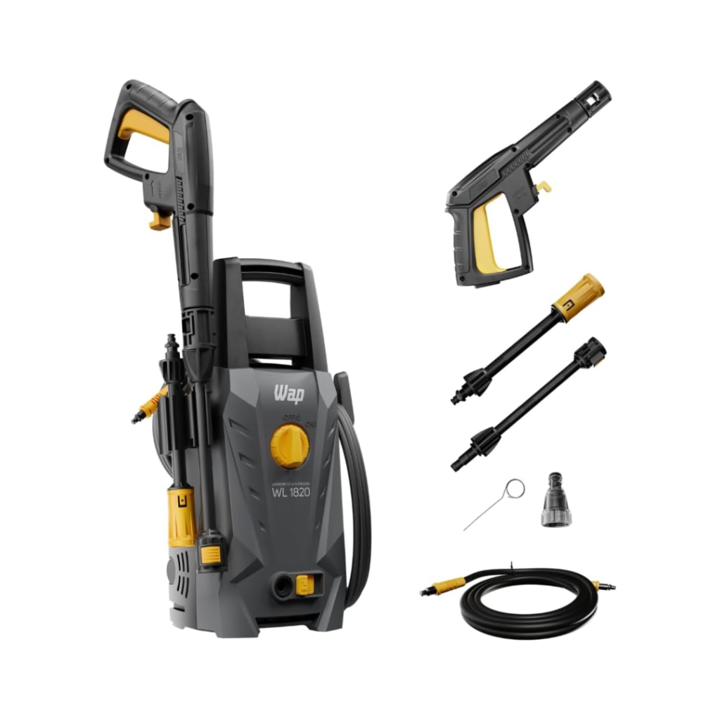 WAP Lavadora de Alta Pressão WL 1820 com Agulha Desobstruidora, 330L/h, Bico Ajustável, 1500psi 1400W 220V