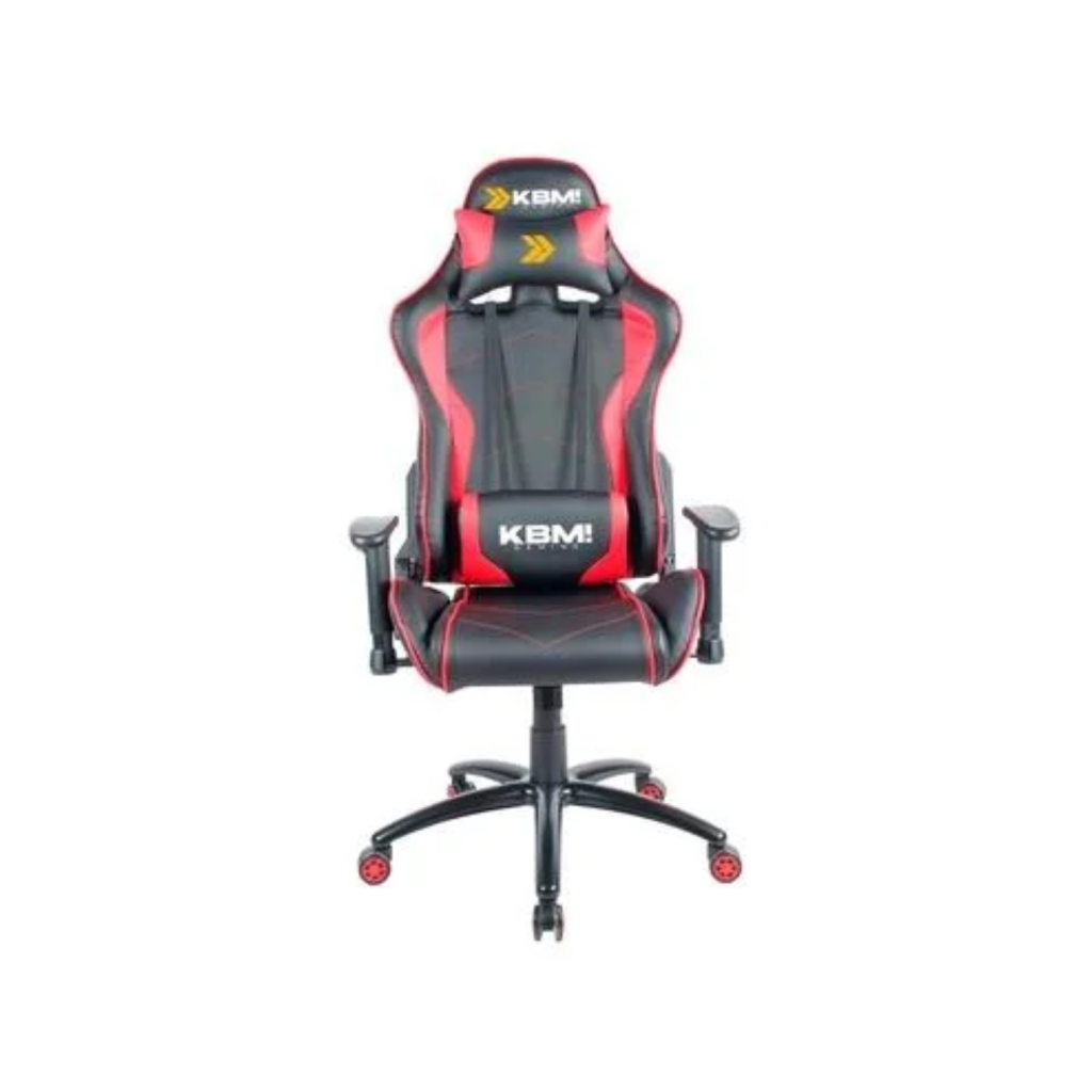 Cadeira Gamer KBM! GAMING Storm CG300, Preta e Vermelha, Com Almofadas, Reclinável, Descanso de Braço 2D - KGCG300PTVM