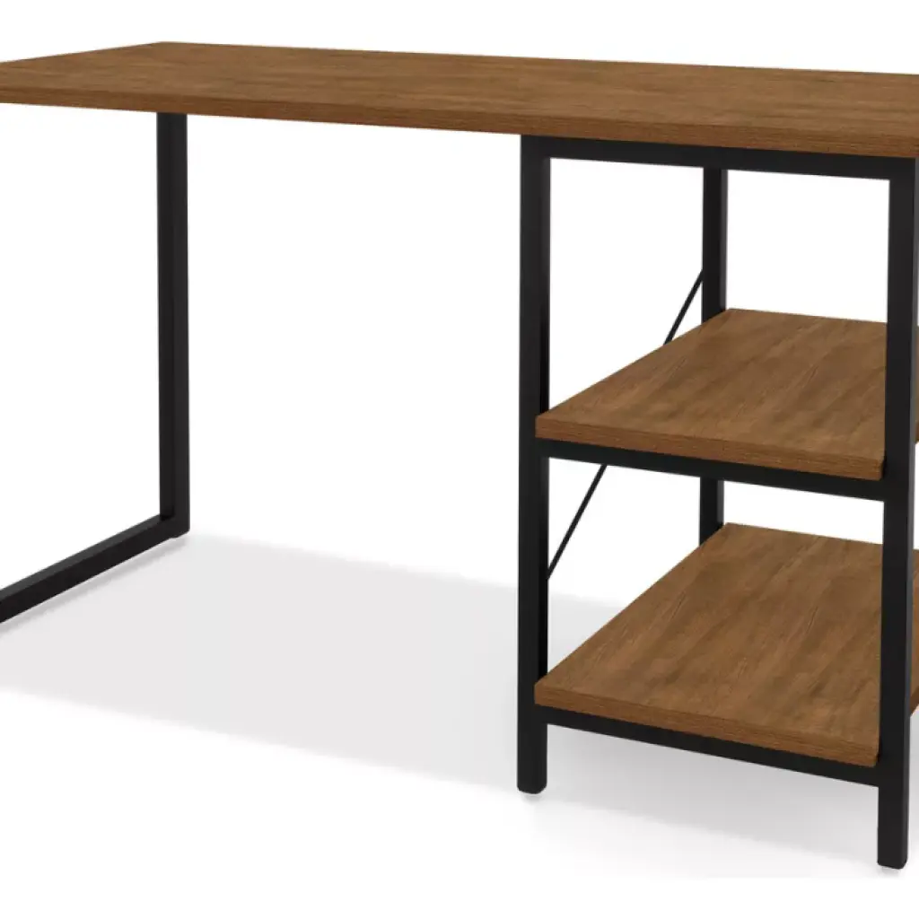 Escrivaninha Steel Mobile Star mdf de 120cm x 74cm x 45cm Preto/Imbuia