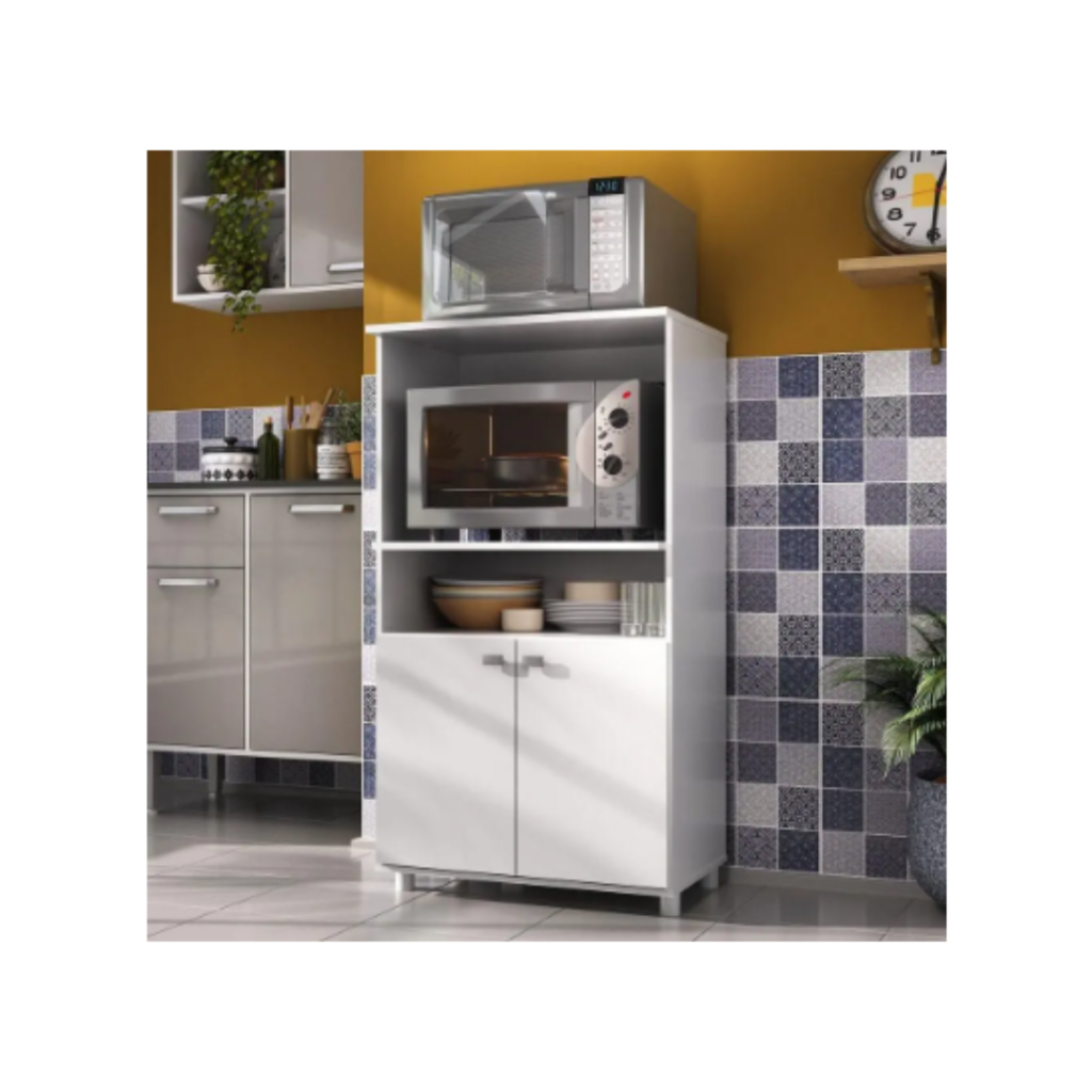 Armário Multimóveis Multiuso para Forno e Microondas Branco REF.6148G