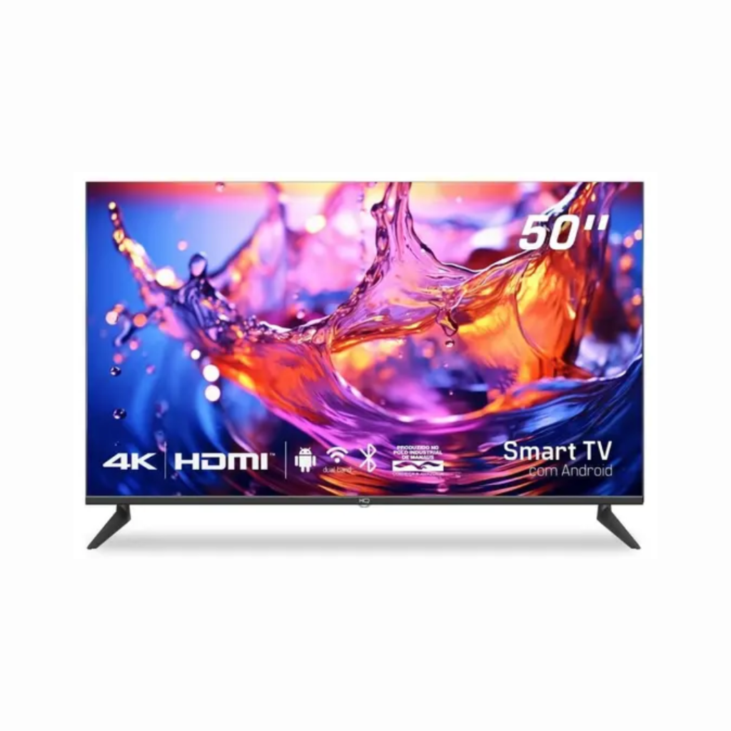 Smart TV HQ 50" UHD tela sem bordas Android 13 design Slim HQS50NKHM