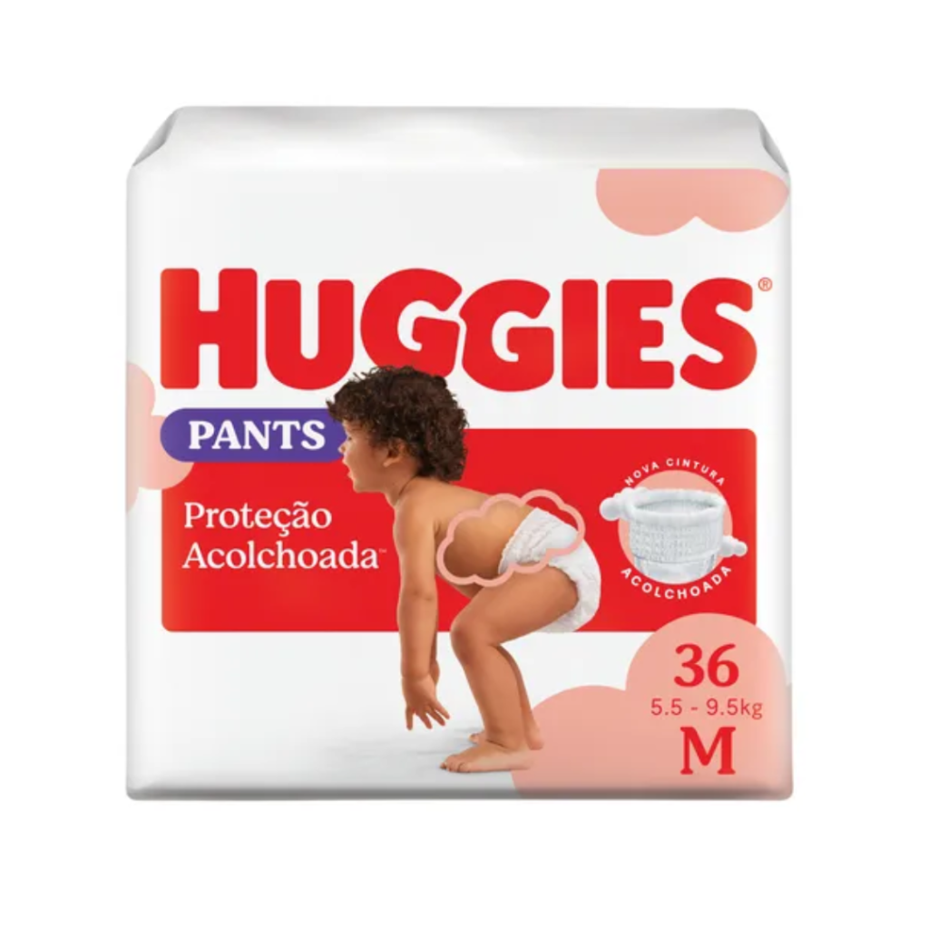 Fraldas descartáveis roupinha Supreme Care Huggies -M com 36 unidades