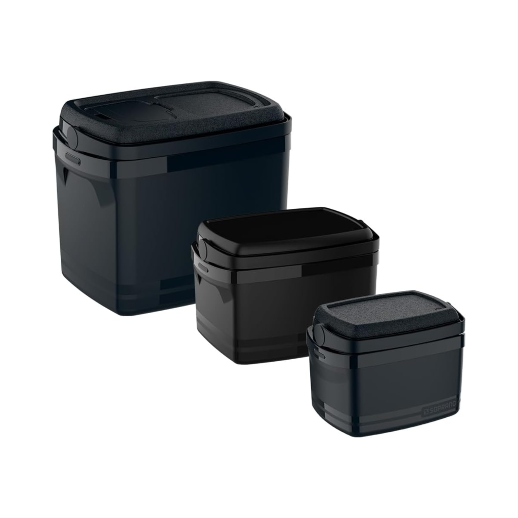 Combo de Caixas Térmicas Tropical 32L/12L/5L, Soprano Cor Preta