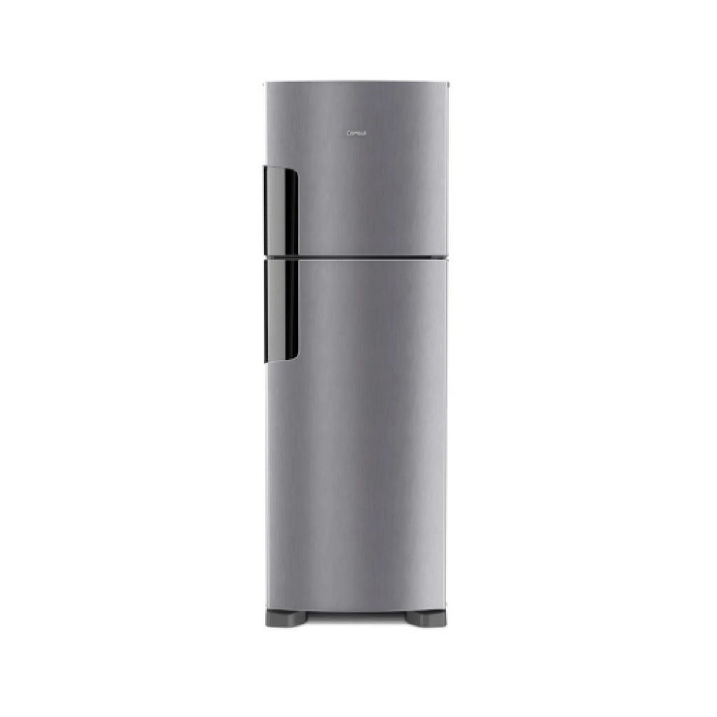 Geladeira Consul Frost Free Duplex 386L Altura Flex Inox com Freezer Superior CRM44AK
