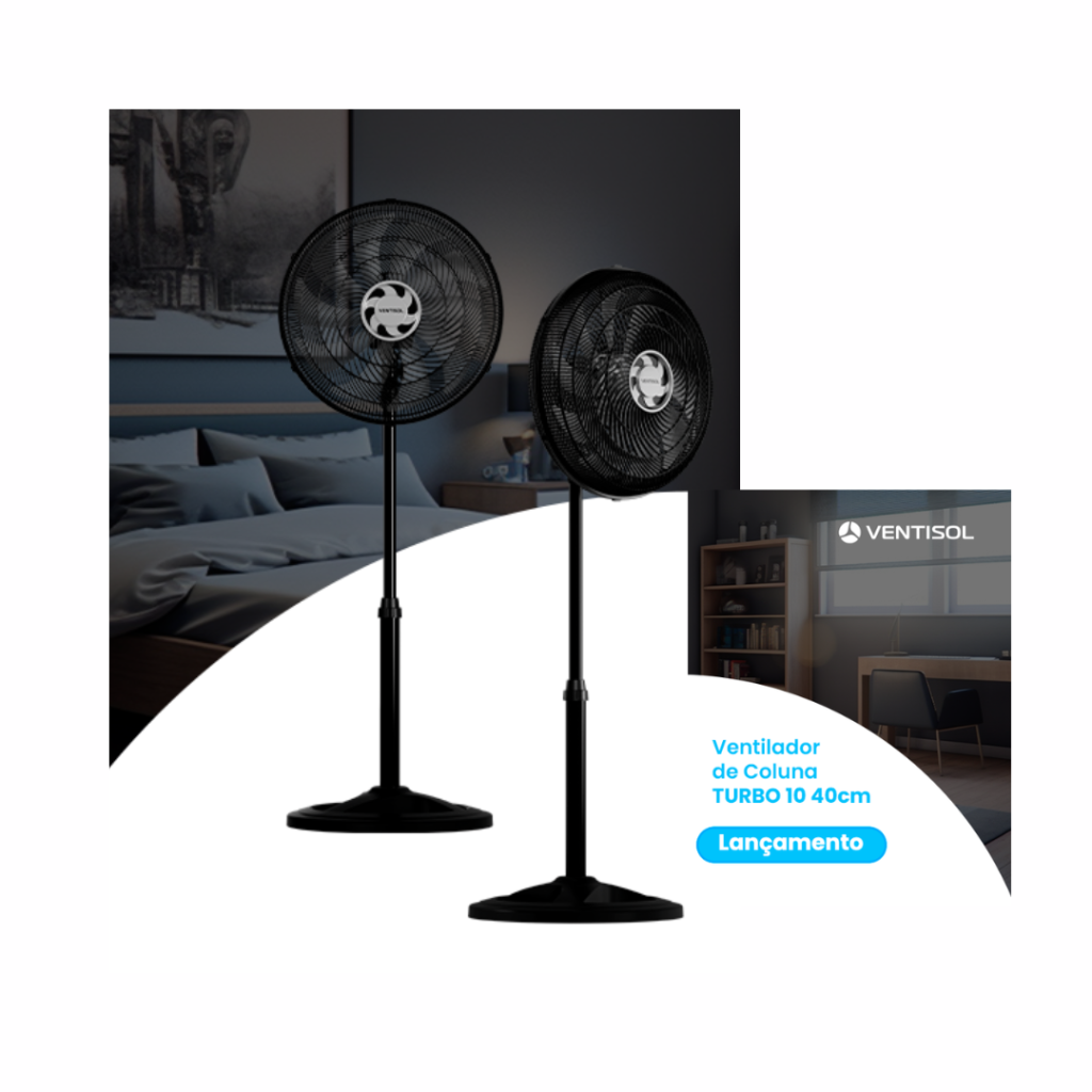 Ventisol ventilador osc coluna turbo 10pas 40 cm cz 127v