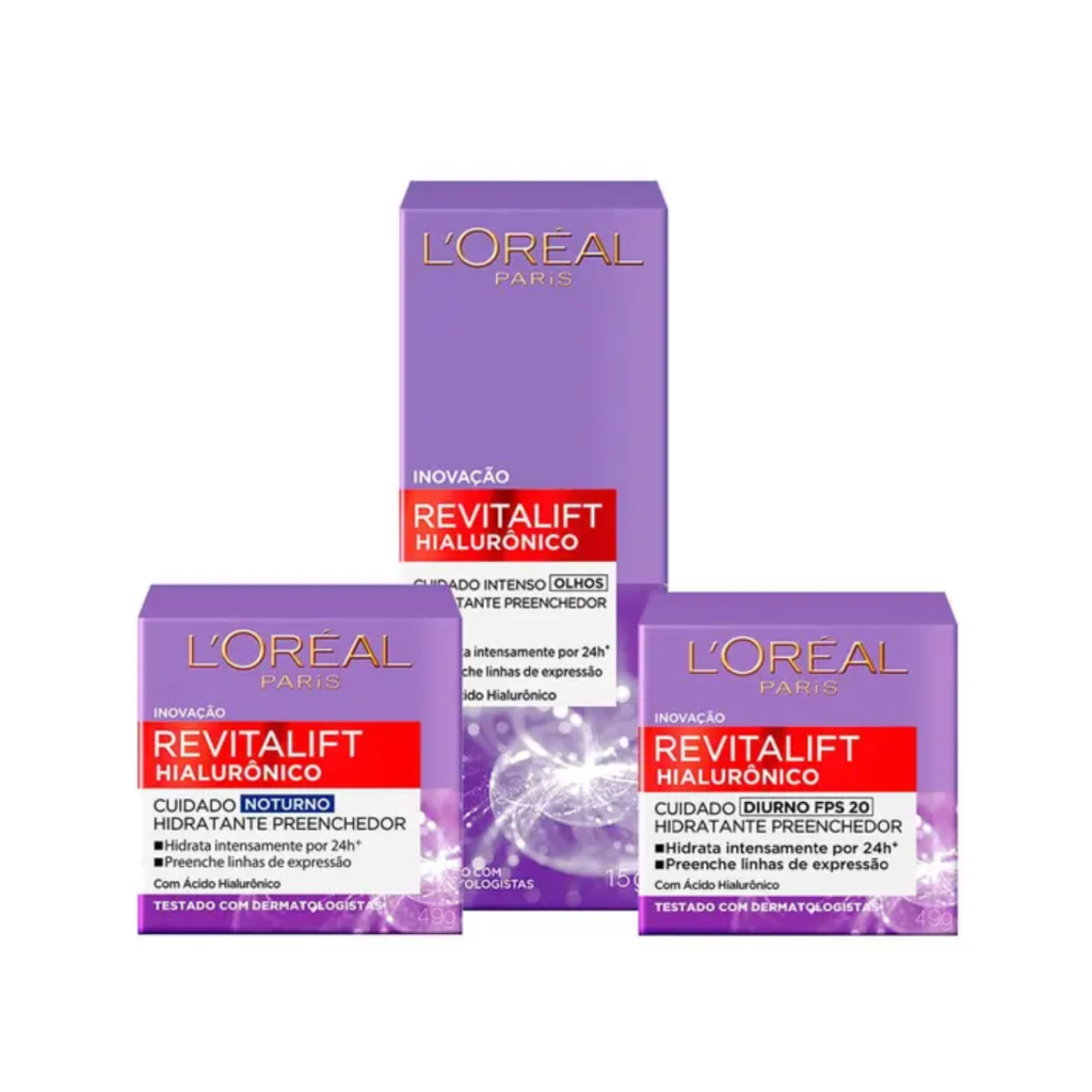 L'Oréal Paris Revitalift Hialurônico Kit - Diurno + Noturno + Creme para Olhos