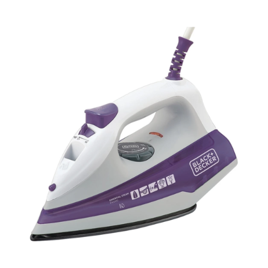 Ferro a Vapor Black+Decker FX1000 1200W com Spray, Base Antiaderente, 127V, Roxo