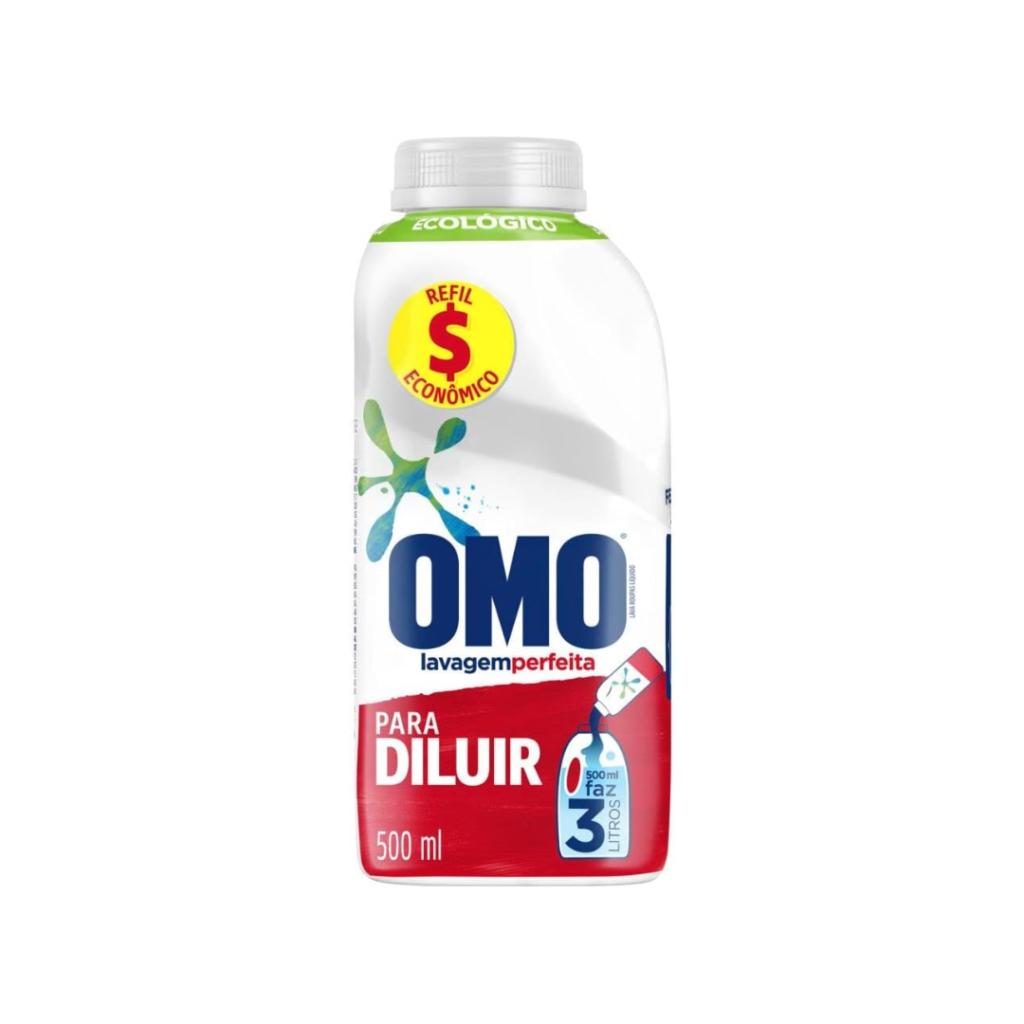 OMO Lavagem Perfeita Para Diluir - Sabão Liquido Concentrado 500Ml