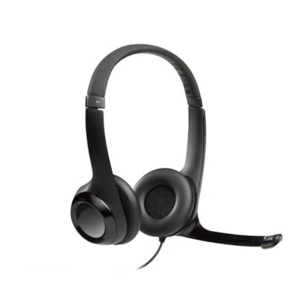Headset com fio USB Logitech H390 com Almofadas, Controles de Áudio Integrado e Microfone com Redução de Ruído - 981-000014