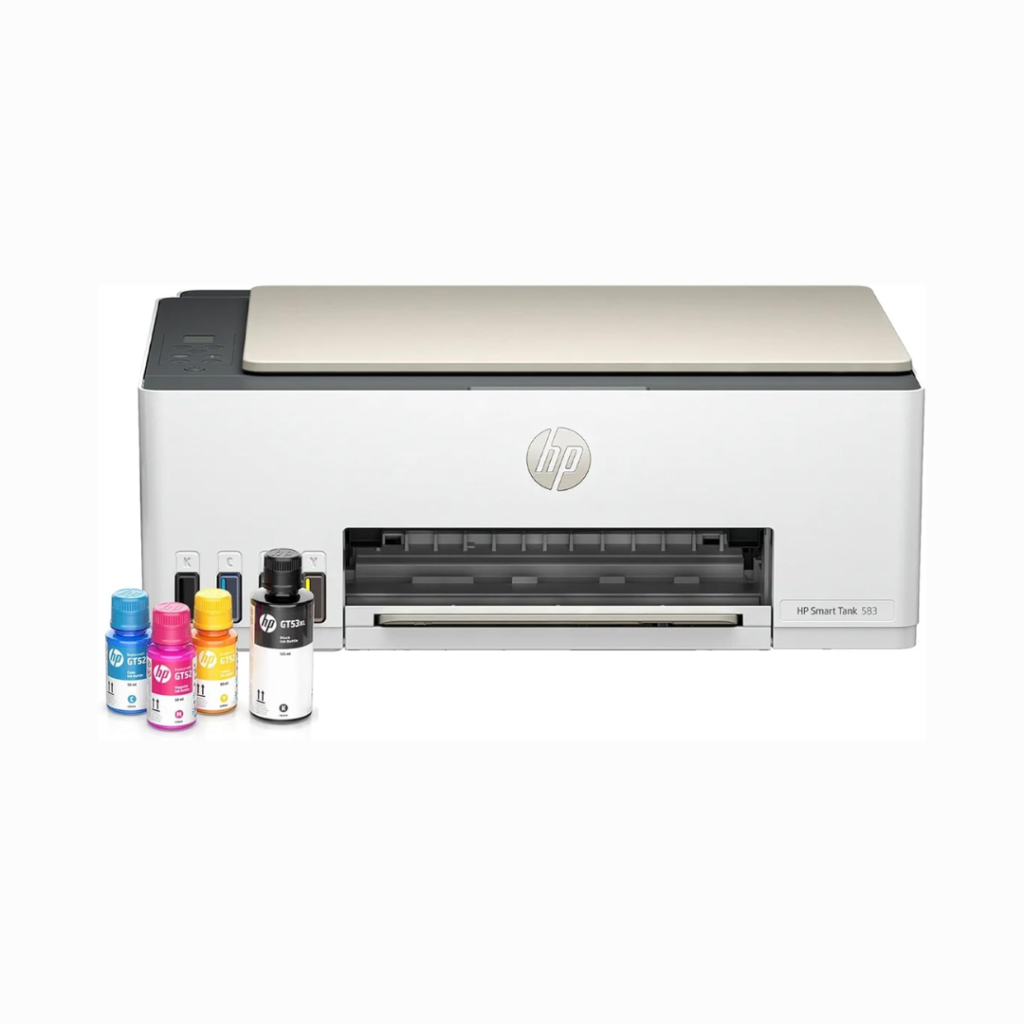 Impressora Multifuncional HP Smart Tank 583 Tanque de Tinta Colorida Wi-Fi com autorreparo, USB (4A8D8A)