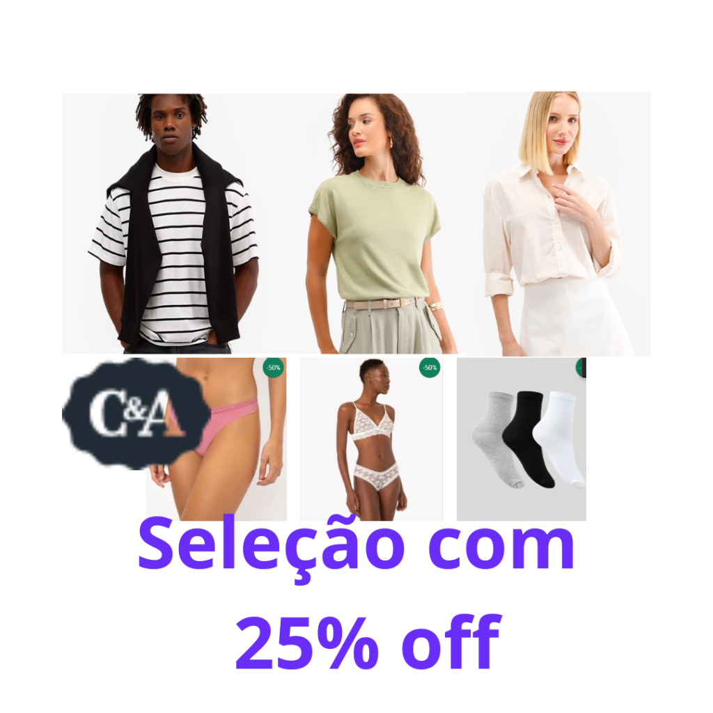 Seleção  - Roupas com  25% off
