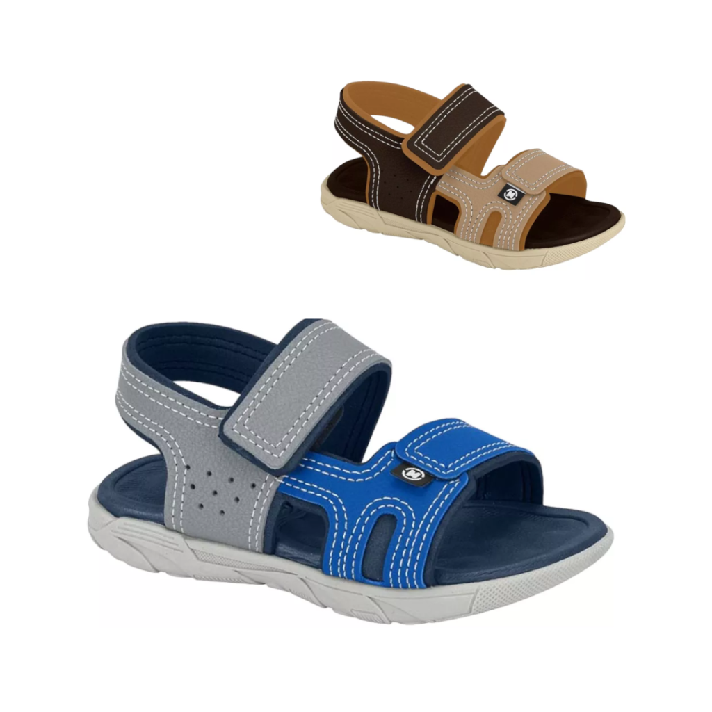 Sandália Infantil Masculina Molekinho com Ajuste Confortável e Solado Antiderrapante