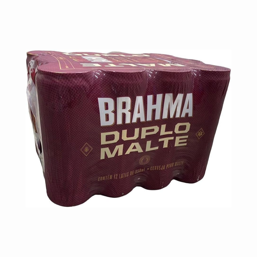 Pack Cerveja Brahma Duplo Malte Lata Sleek - com 12 unidades 350ml