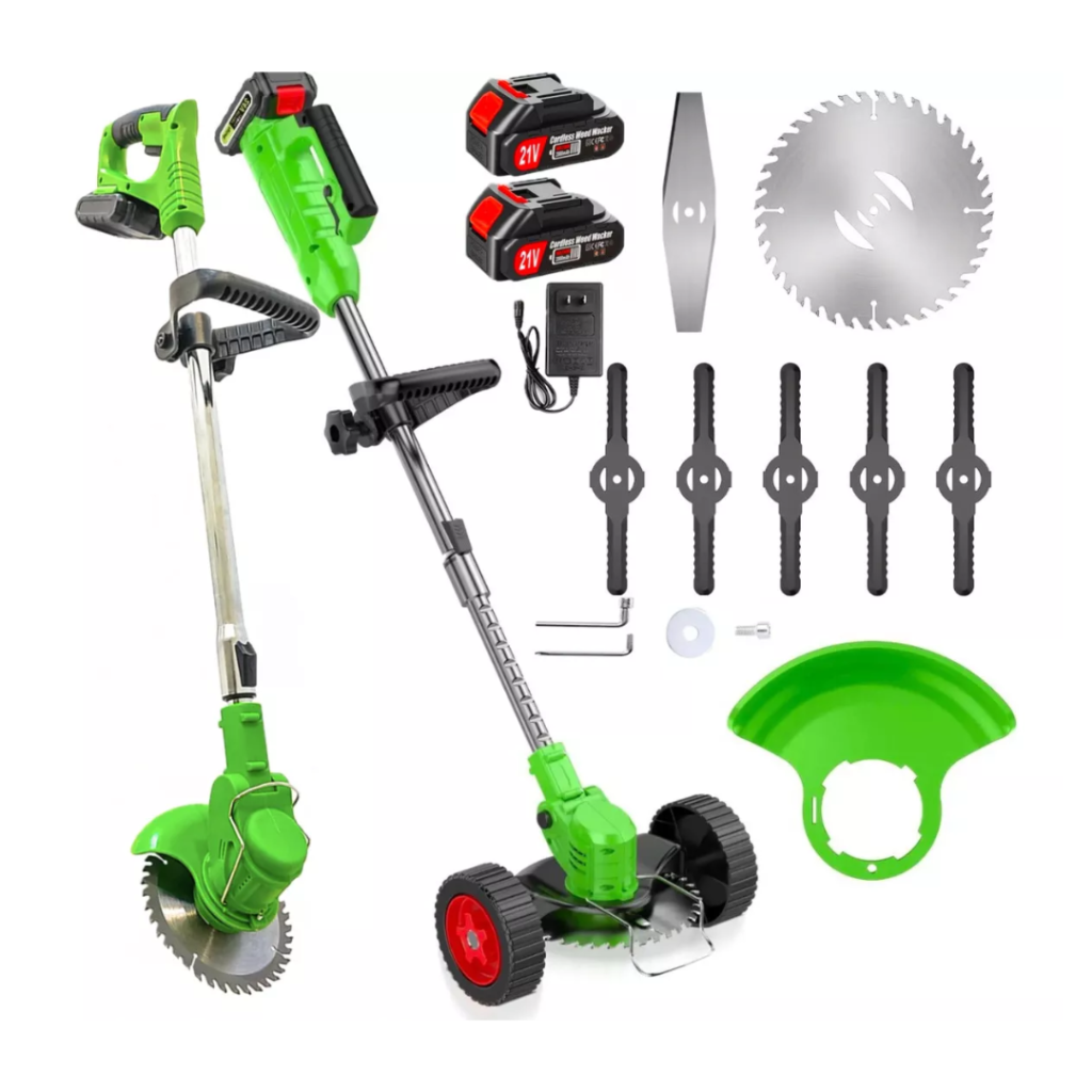 Cortador Aparador De Grama Roçadeira Elétrica 24v 2 Baterias
