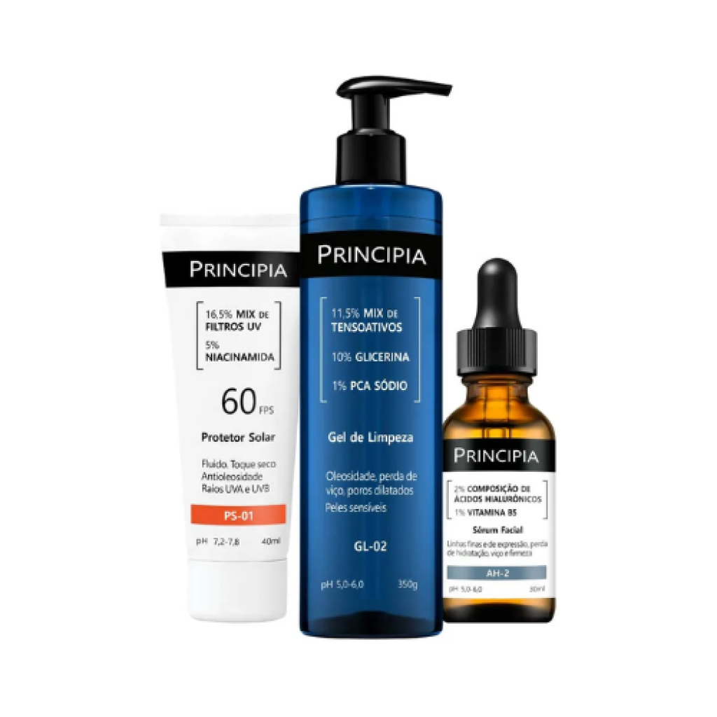 Kit Primeira Rotina Skincare C/gl-02 + Ah-2 + Ps-01