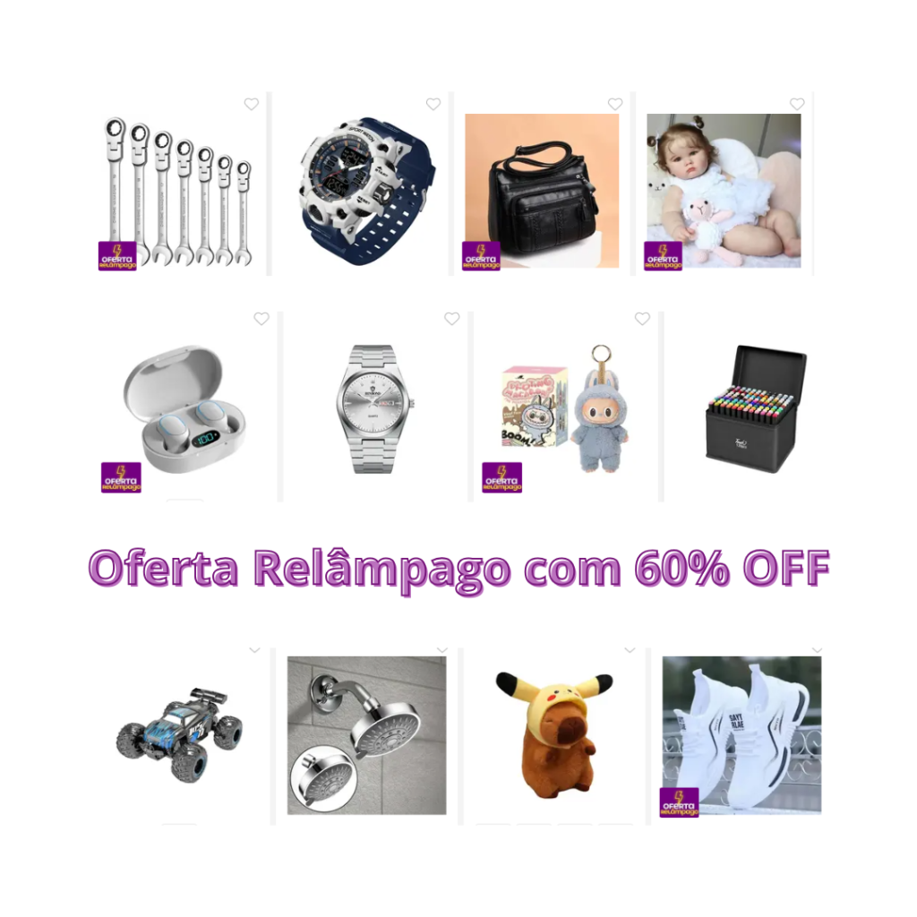 Oferta Relâmpago com 60% OFF em itens Importados