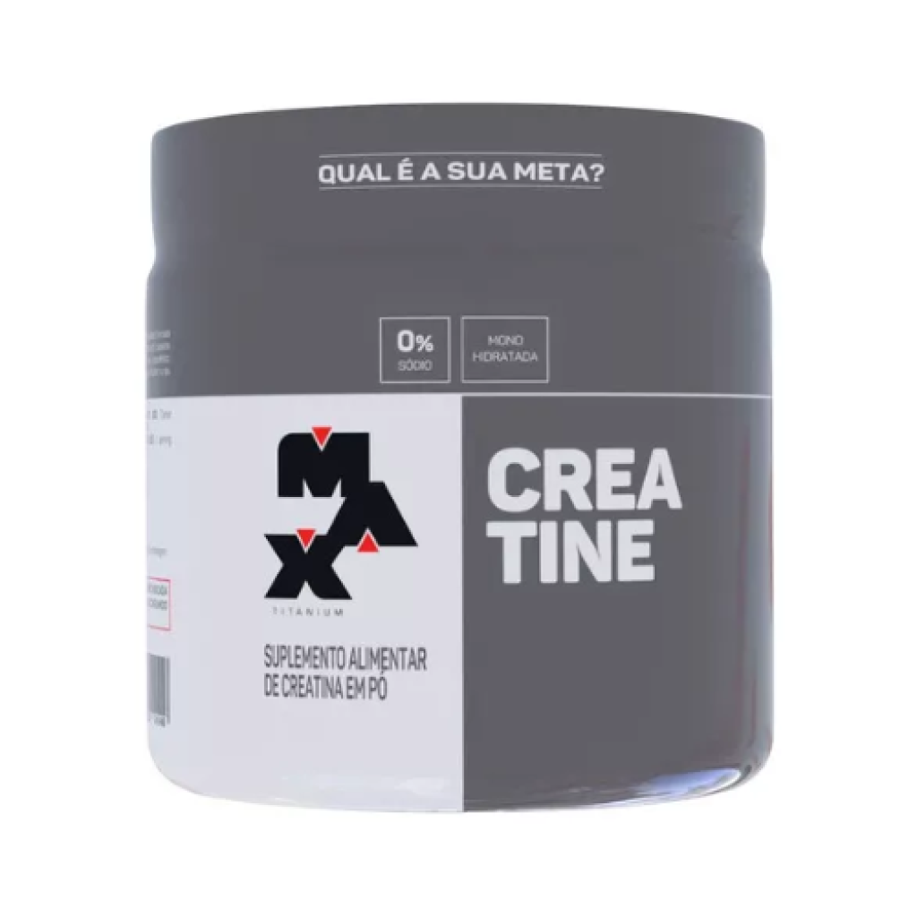 Suplemento Creatina Monohidratada Max Titanium em Pó Sem Sabor – Pote de 300g