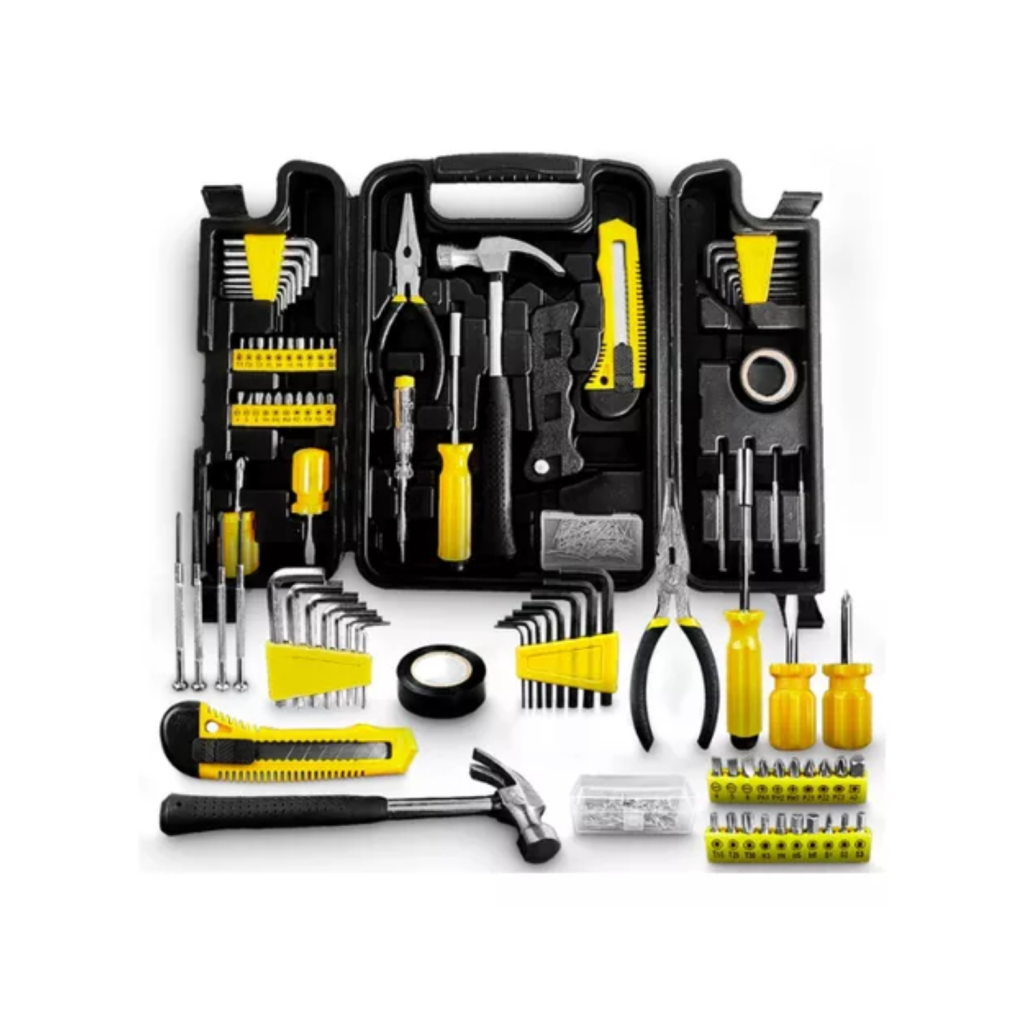 Jogo de Ferramentas 200 Peças Maleta Resistente Completa uso profissional Titanium Platina