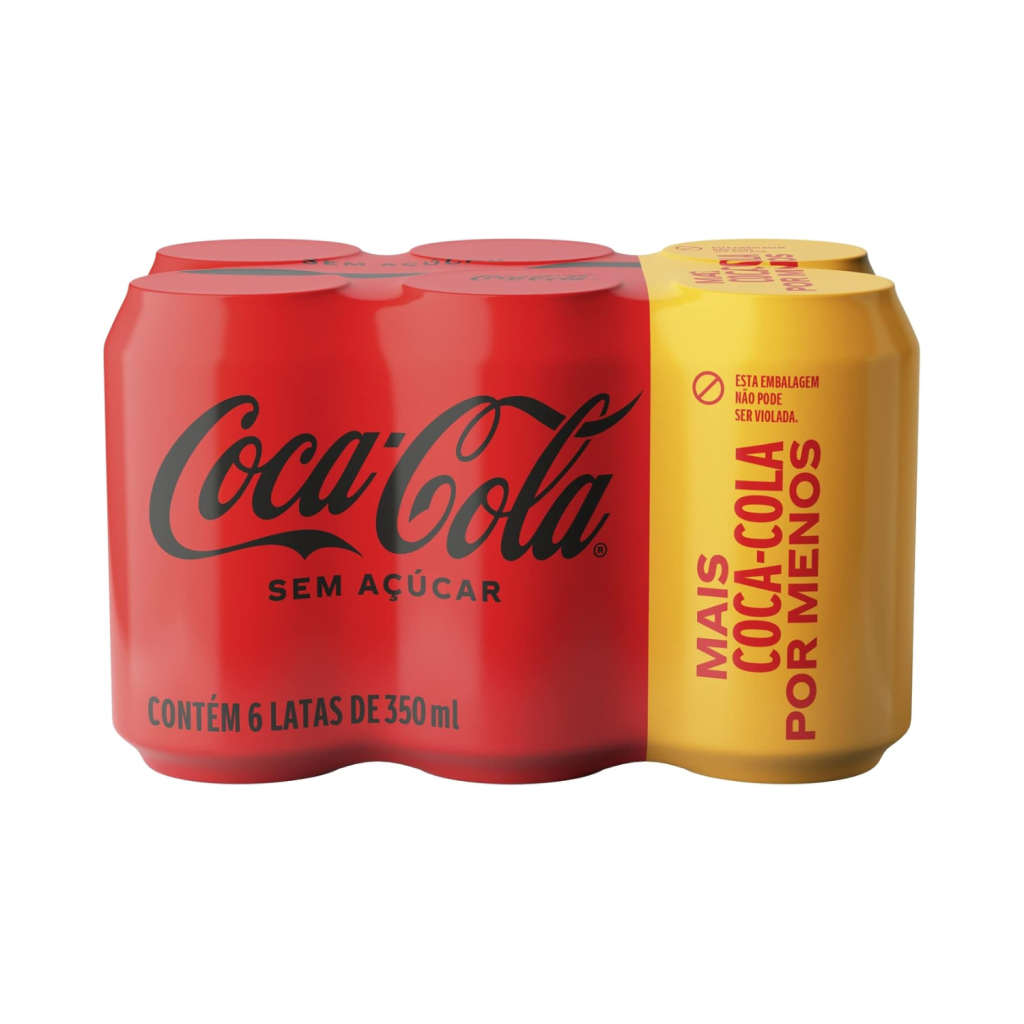 Pack de Coca-Cola sem Açúcar 350Ml 6 unidades