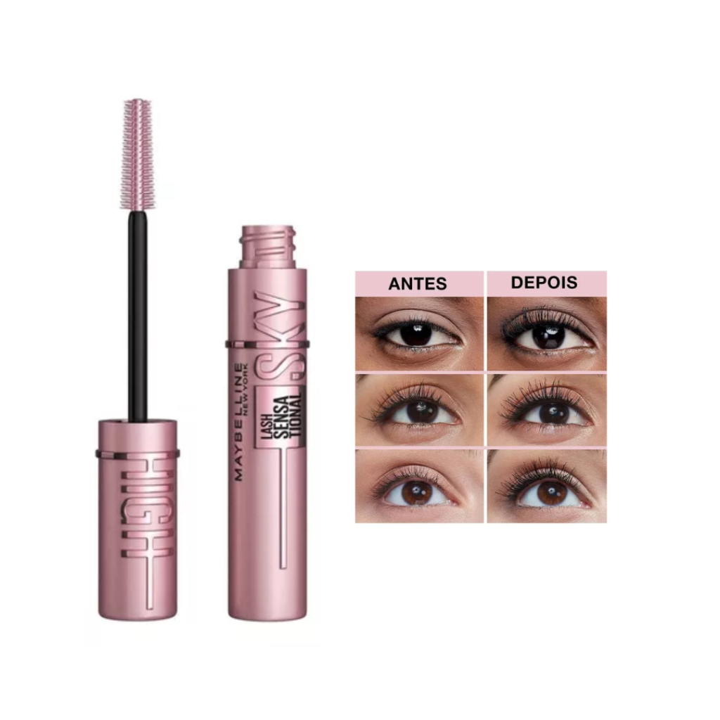 Máscara de Cílios Sky High Lavável Maybelline COR:801 Very Black