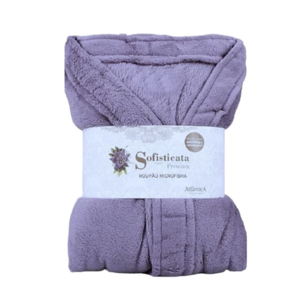 Roupão Plush Microfibra Feminino Toque Macio 180g/m²