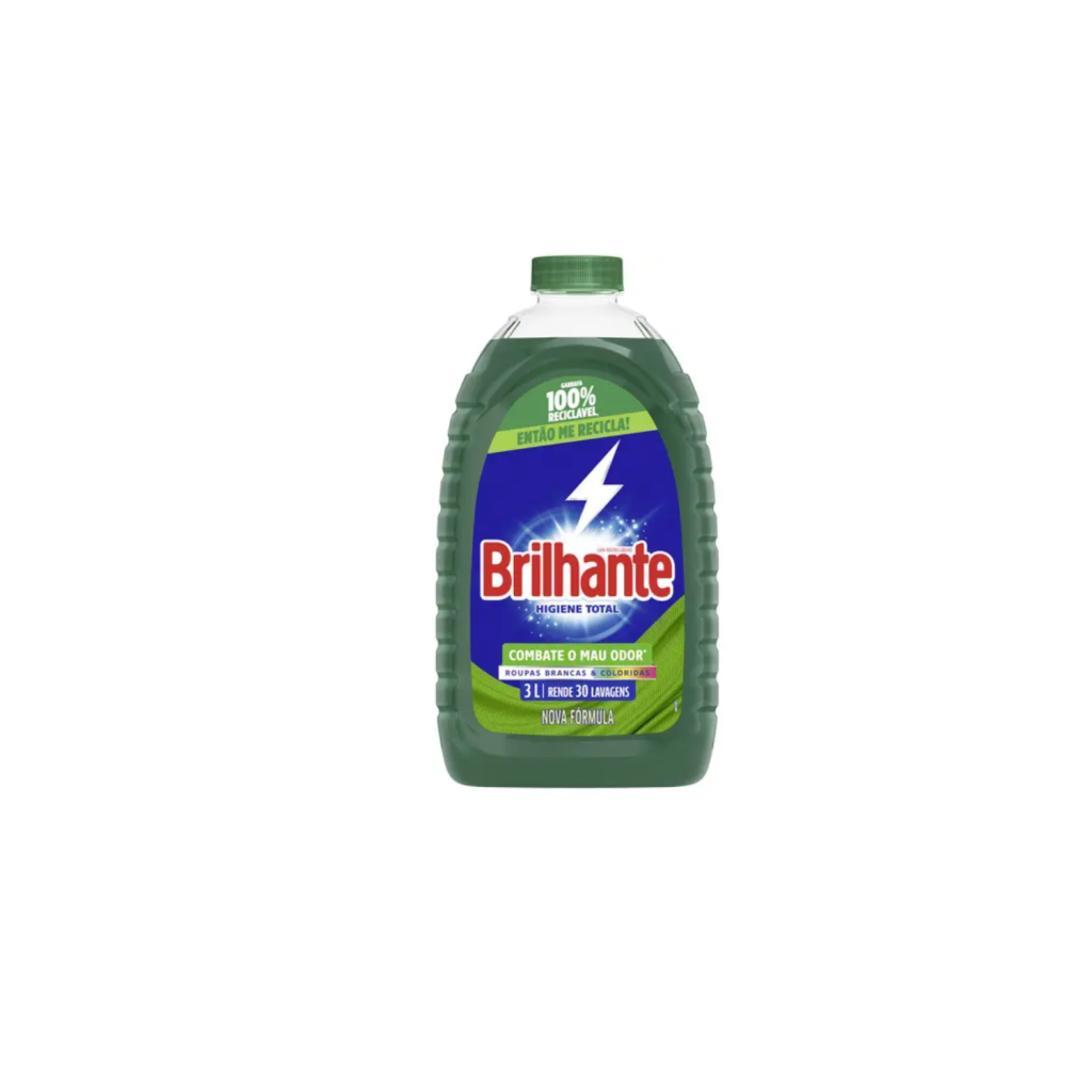 Lava Roupas Líquido Brilhante Higiene Total 3L