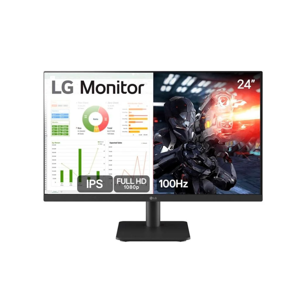 Monitor Gamer LG 24" FHD, IPS, 100Hz, HDMI, Anti-Reflexo, Preto - 24MS500-B