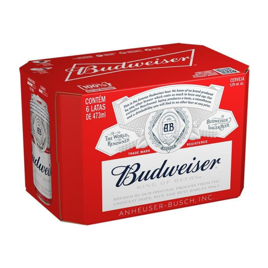 Pack de Budweiser Lata 473ml, 12 Unidades
