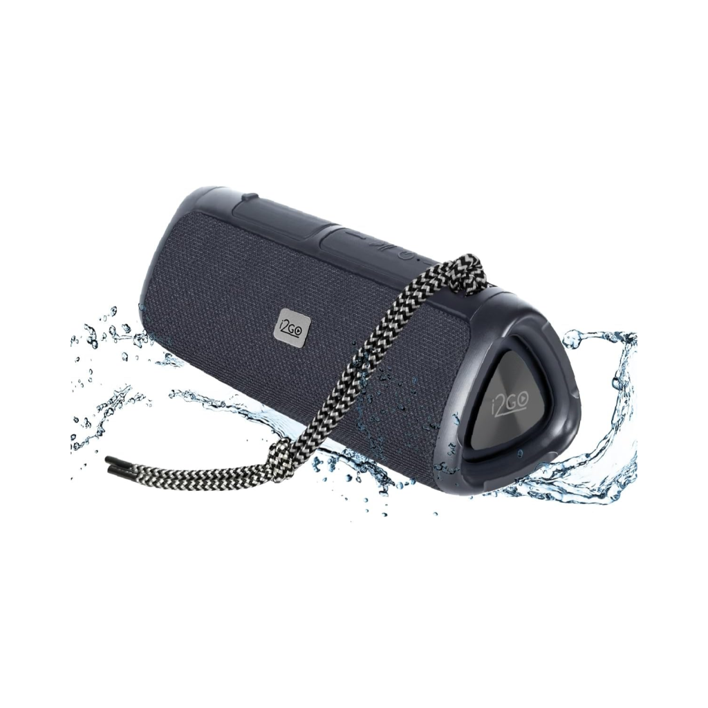 I2GO, Caixa De Som Bluetooth 3 Angle Sound. 12W RMS, Resistente à Água, Preto