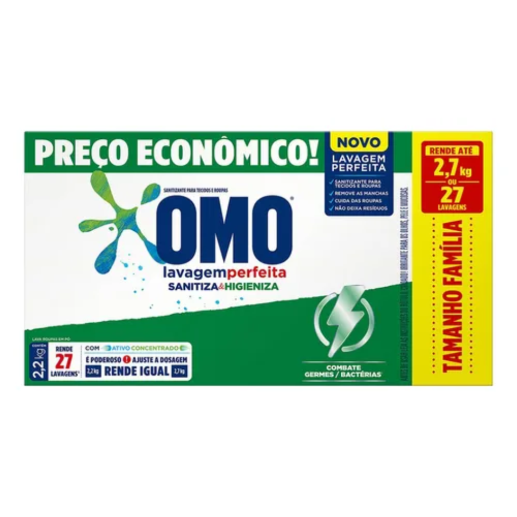 Sanitizante Omo Lavagem Perfeita Sanitiza e Higieniza 2.2kg